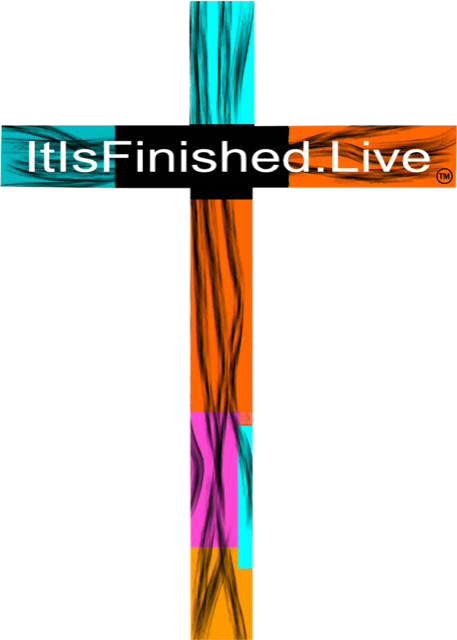It Is Finished.Live cross logo